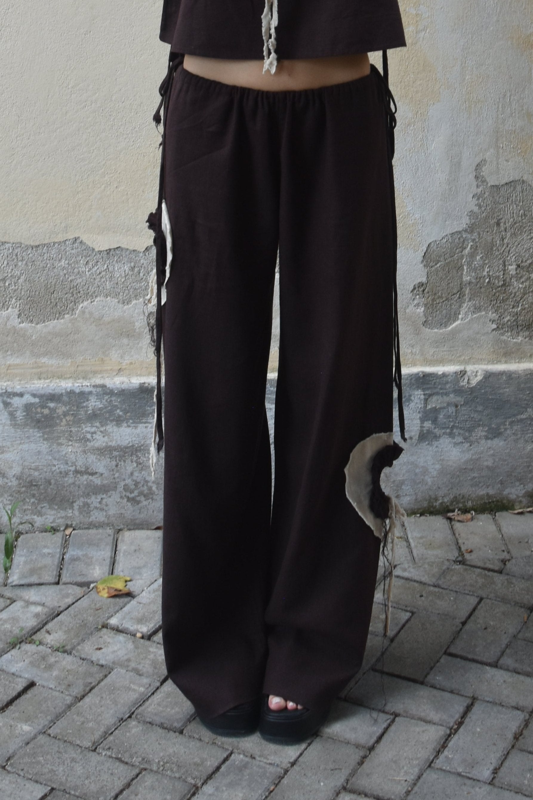 Çokokrem brown pants